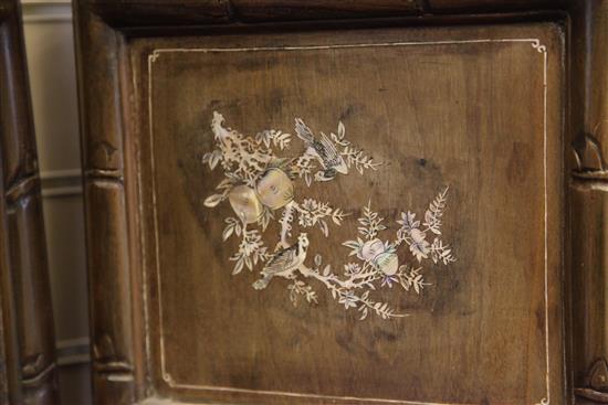 An early 20th century Chinese rosewood six fold screen